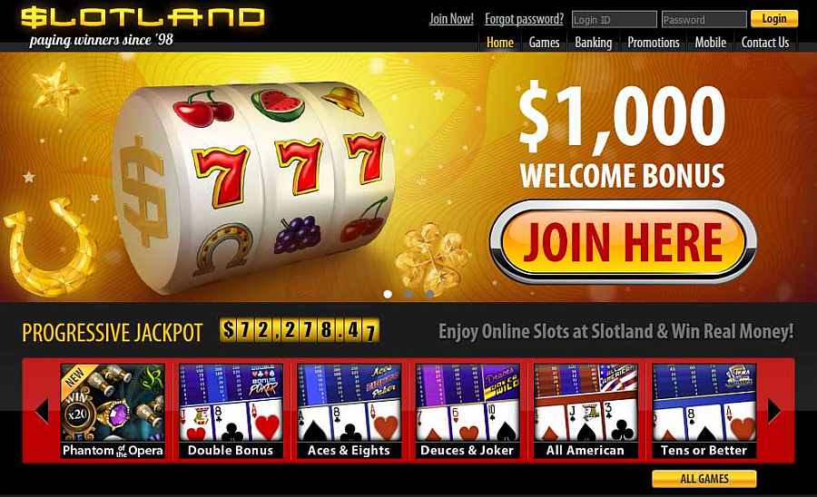 Slotland Exclusive 250% Welcome Bonus MATCH250HJKL