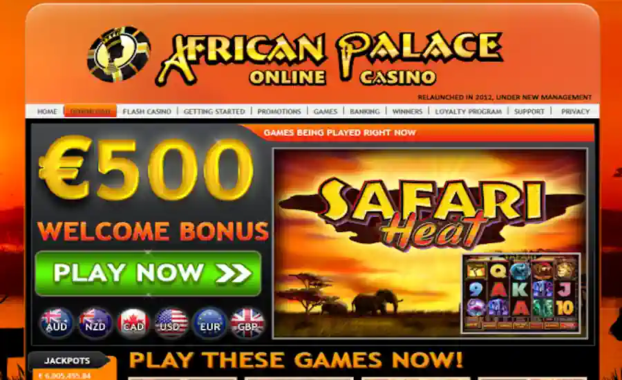 African Palace Casino Screenshot