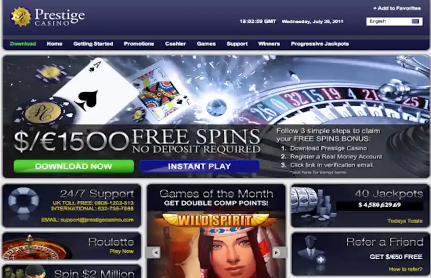 Prestige Casino Screenshot