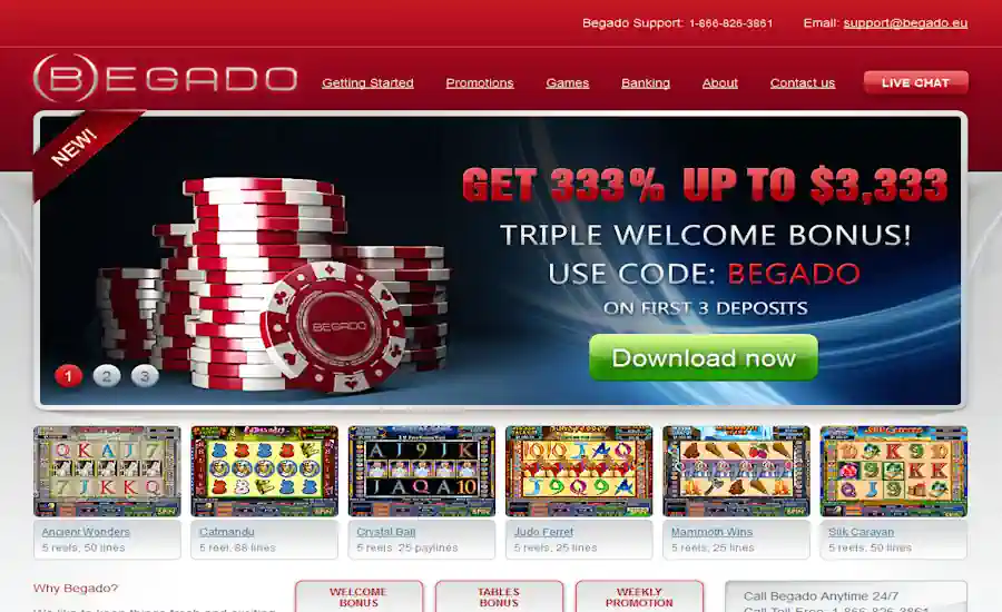 Begado Casino Screenshot