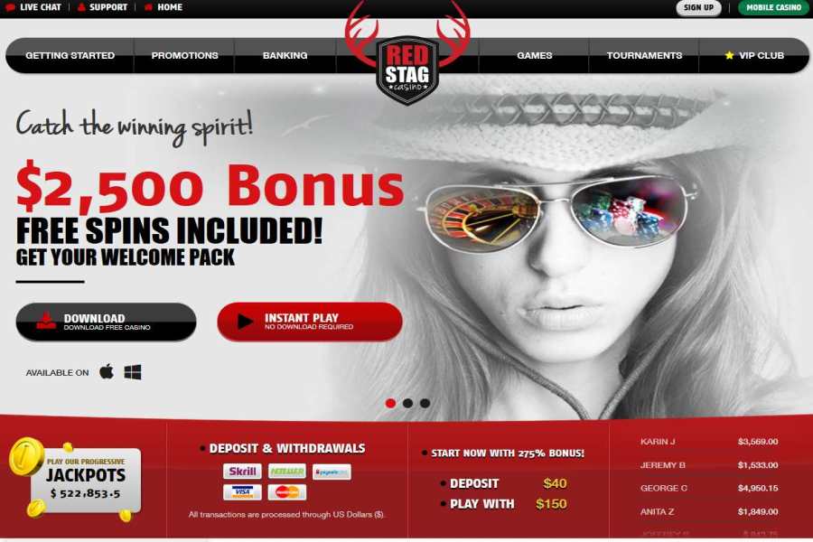 Red Stag Deposit Free Spins Bonus