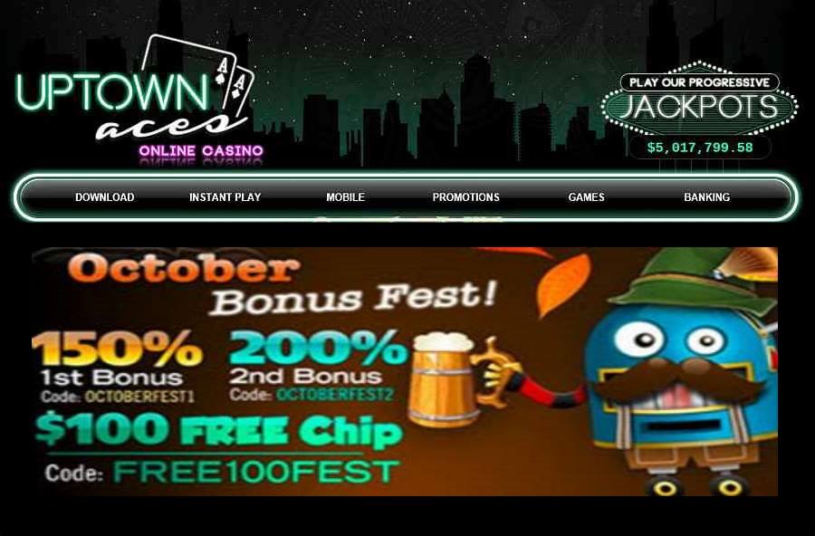 Uptown Aces Octoberfest Bonus Codes