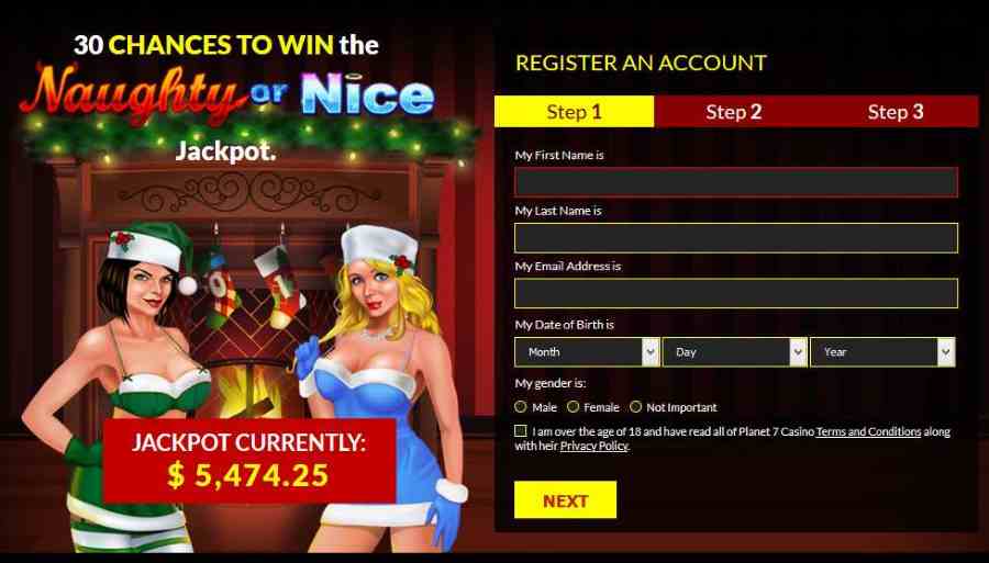 Planet7 Naughty or Nice Bonus Code