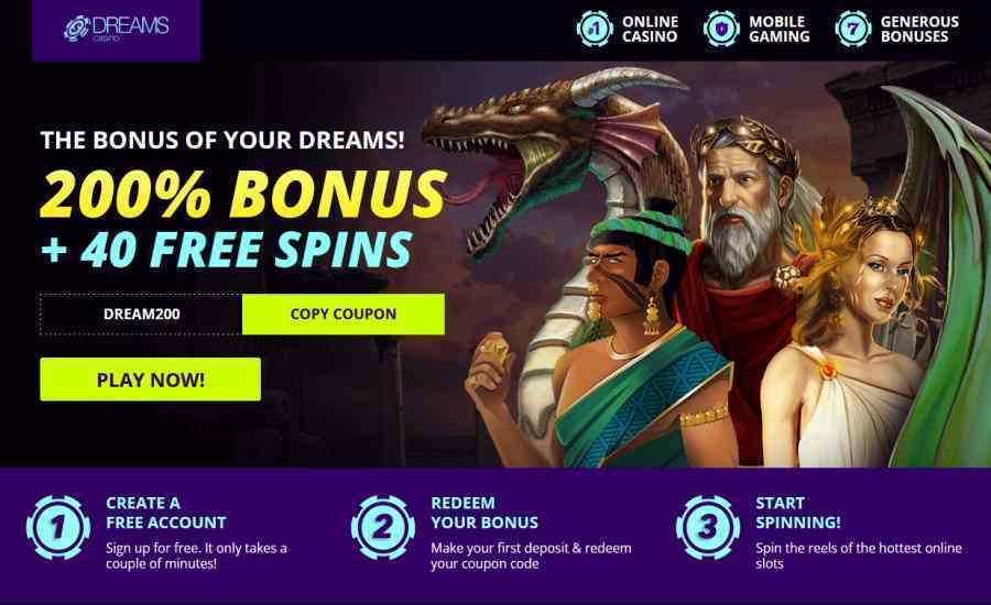 Dreams Casino Bonus 40 Free Spins