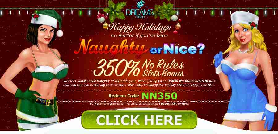 Dreams Naughty or Nice Bonus Code