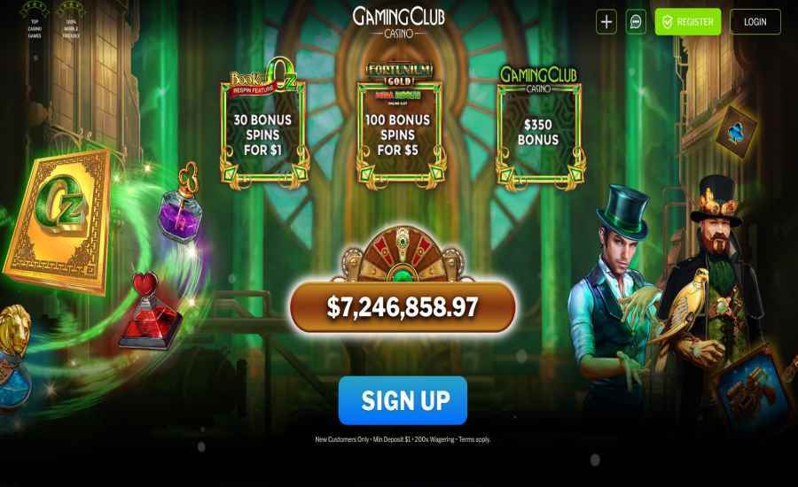 Gaming Club Book of Oz Bonus Spins