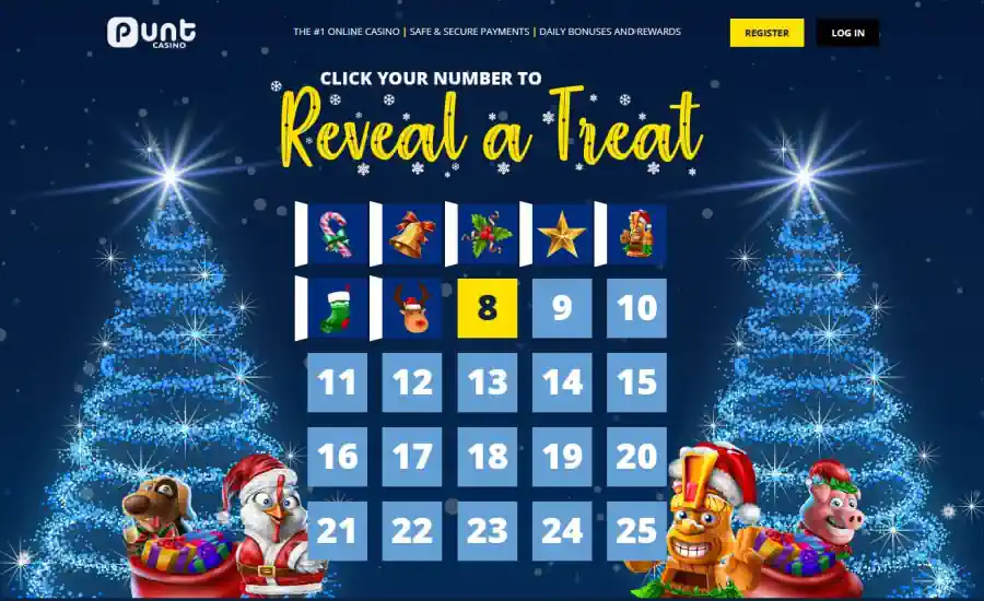 Punt Casino 30 free spins Christmas Bonus