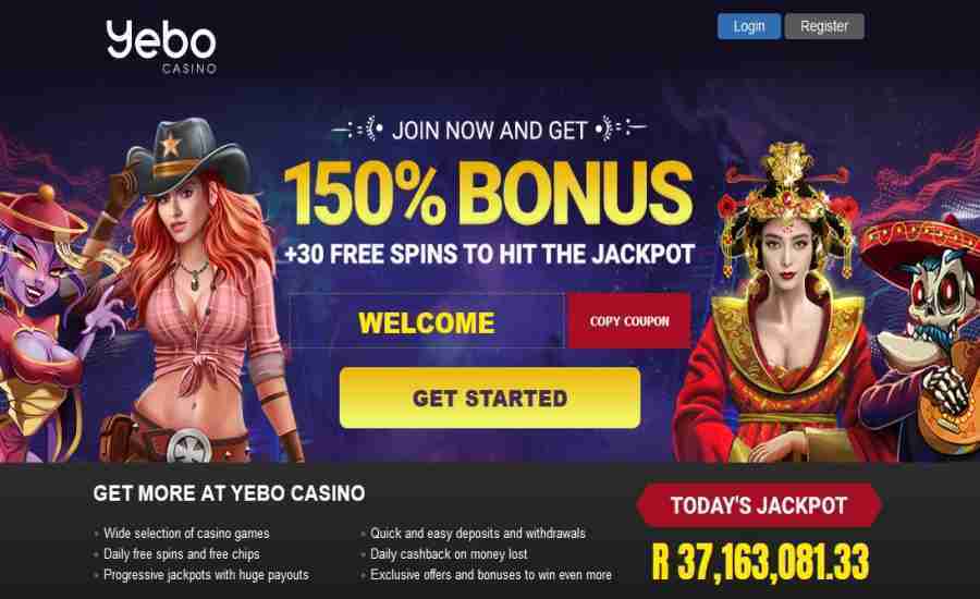 Yebo Casino bonus code welcome