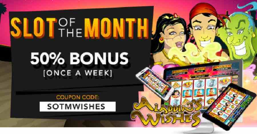 Slotastic Aladdin's Wishes Free Spins Bonus SOTMWISHES