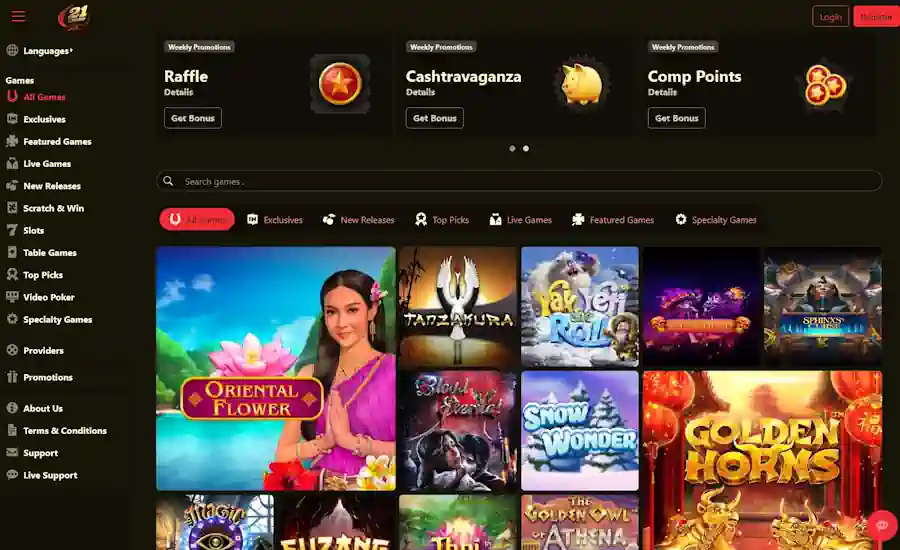 21 Grand Casino Screenshot