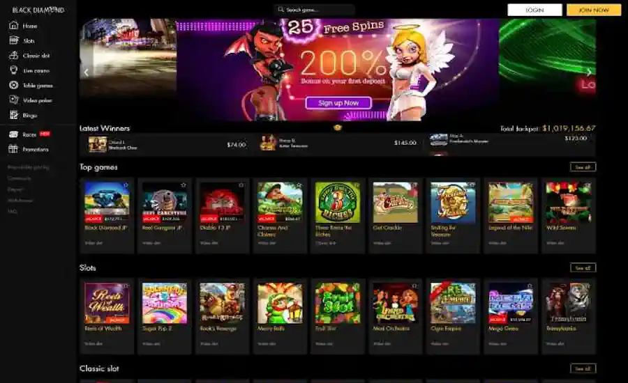 Black Diamond Casino Screenshot