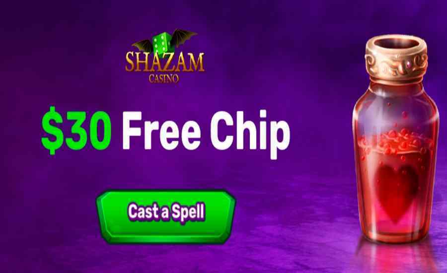 Shazam Casino $30 free chip