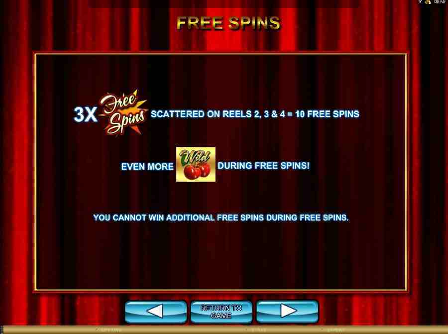 Free Spins Paytable 