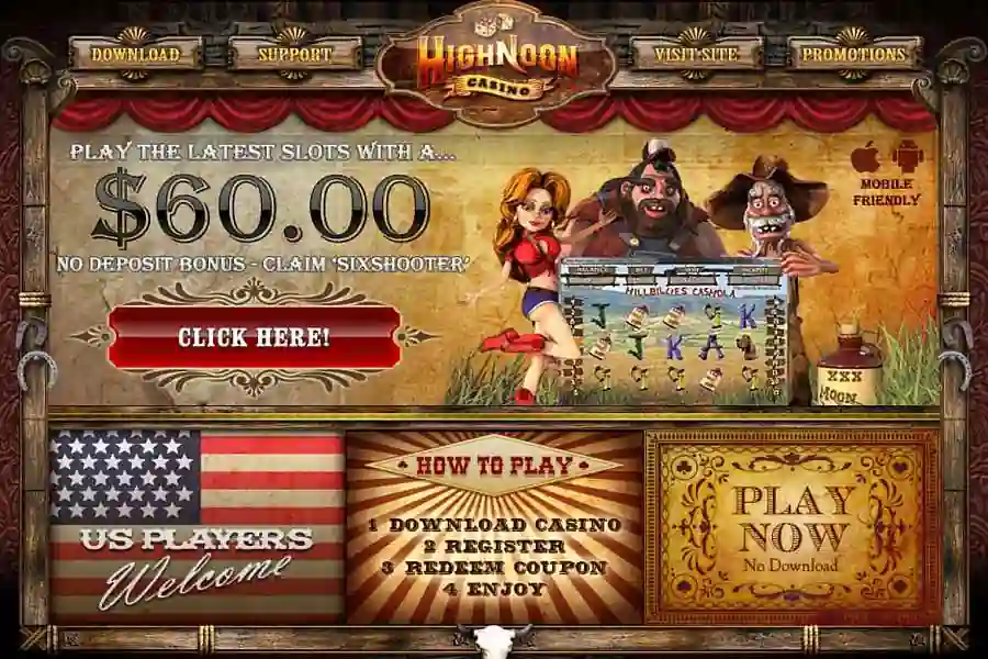 High Noon No Deposit Bonus Code