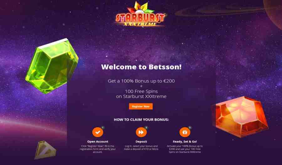Betsson Casino Starburst XXXtreme Bonus Spins