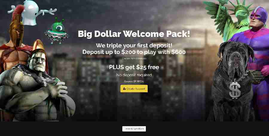 Big Dollar Free Chip Deposit bonus