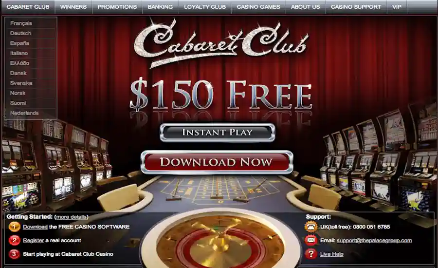 Cabaret Club Casino Screenshot