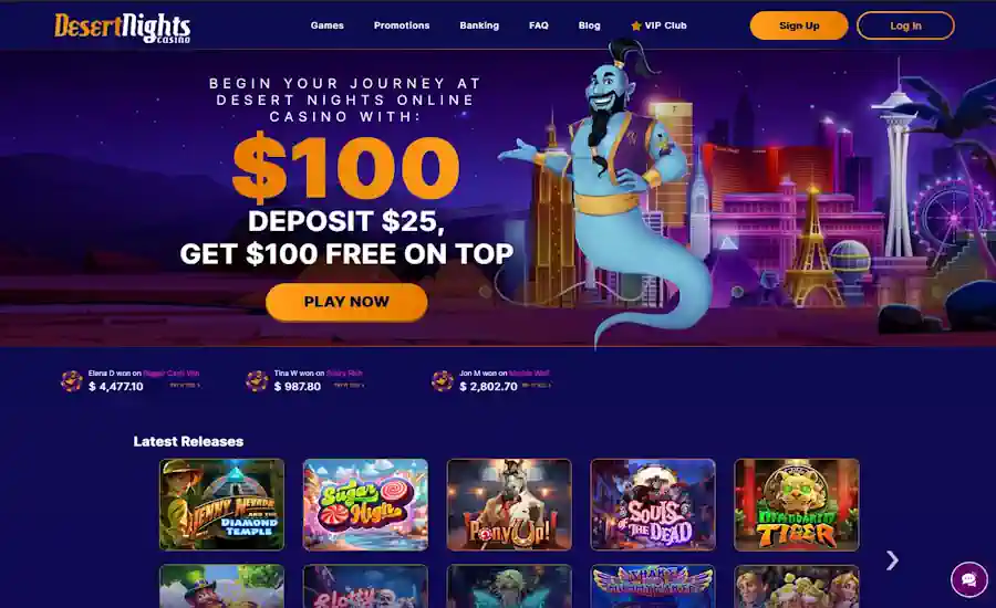 Desert Nights Casino Screenshot