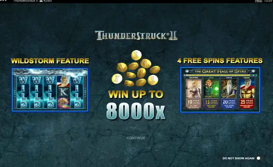 Thunderstruck 2 Remastered Splash Screen