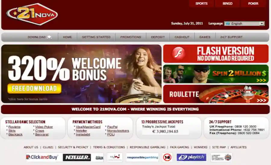 21 Nova Casino Screenshot