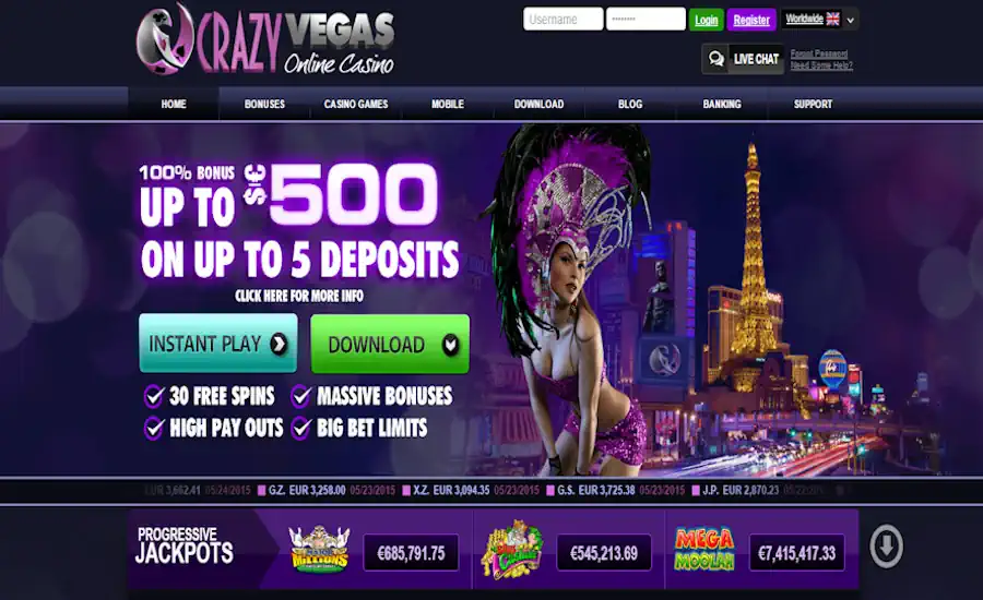 Crazy Vegas Casino Screenshot