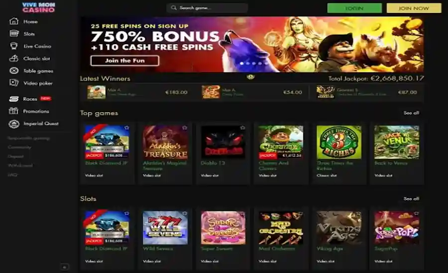 Vive Mon Casino Screenshot