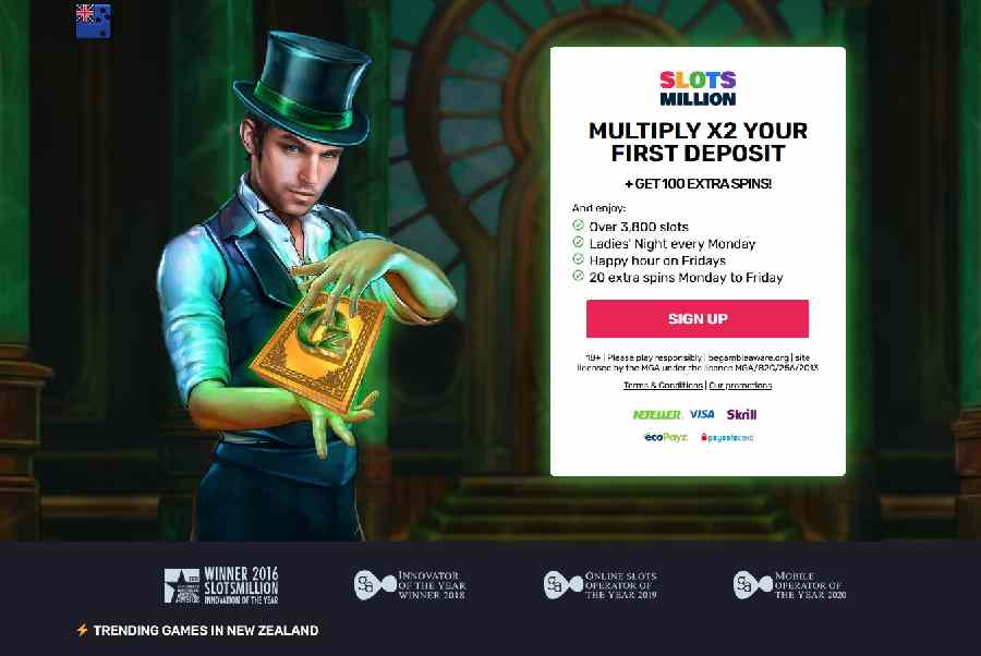 SlotsMillion Casino New Zealand Deposit Bonus