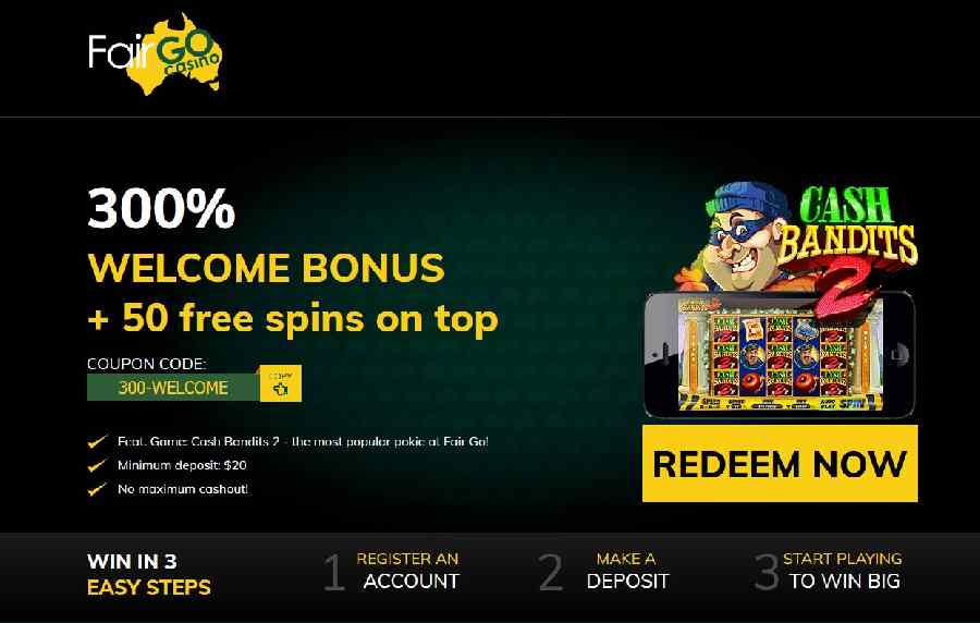 Fair Go Casino Bonus code 300-WELCOME