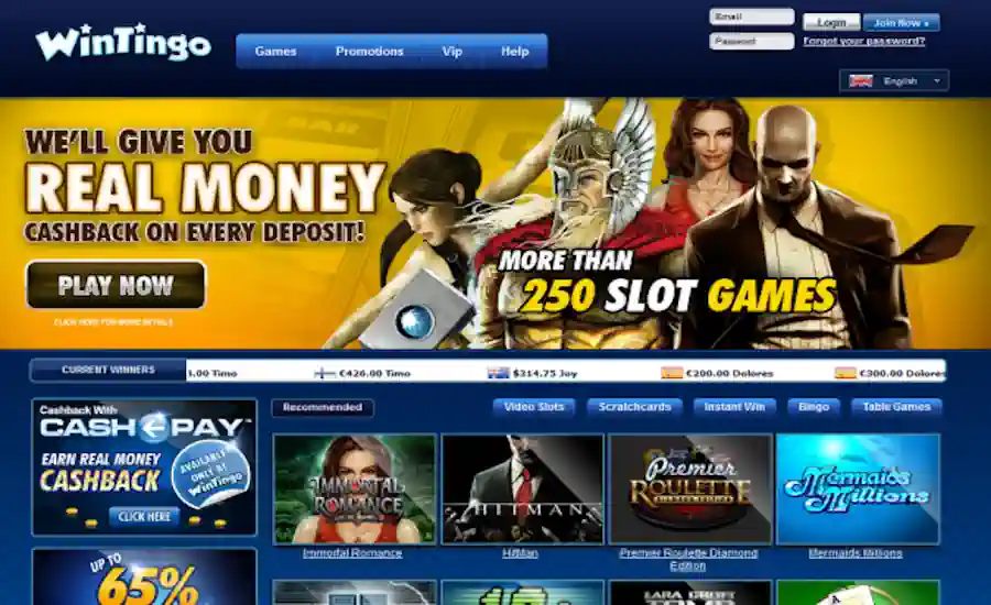 WinTingo Casino Screenshot
