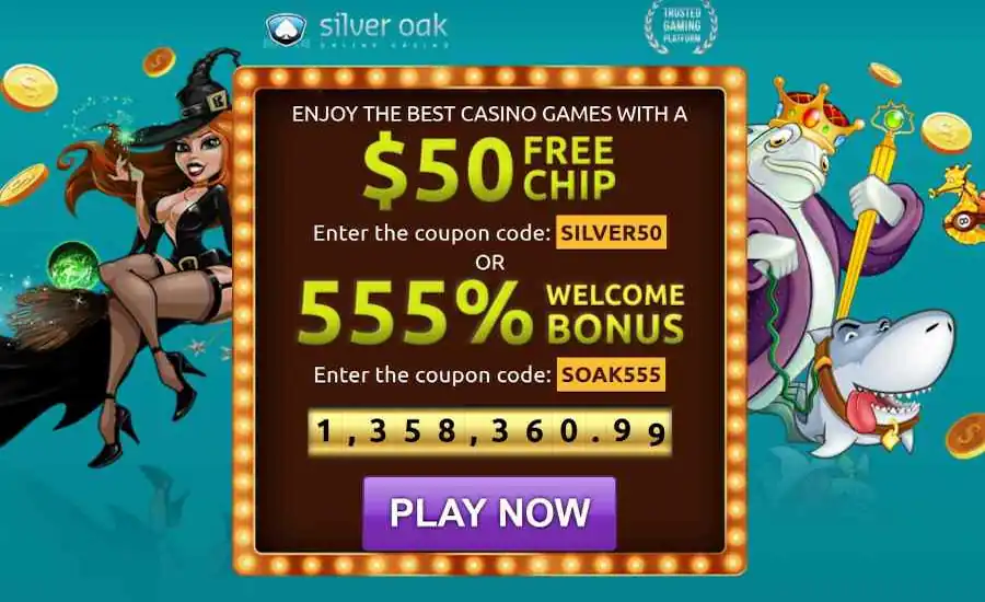 Silver Oak bonus code SILVER50