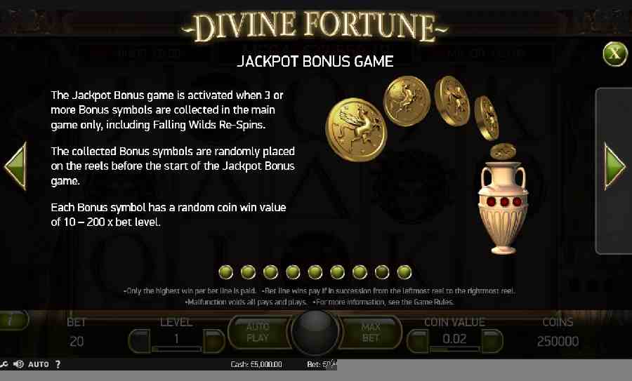 Jackpot Bonus Game Feature