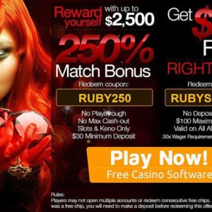 ruby slots casino free money