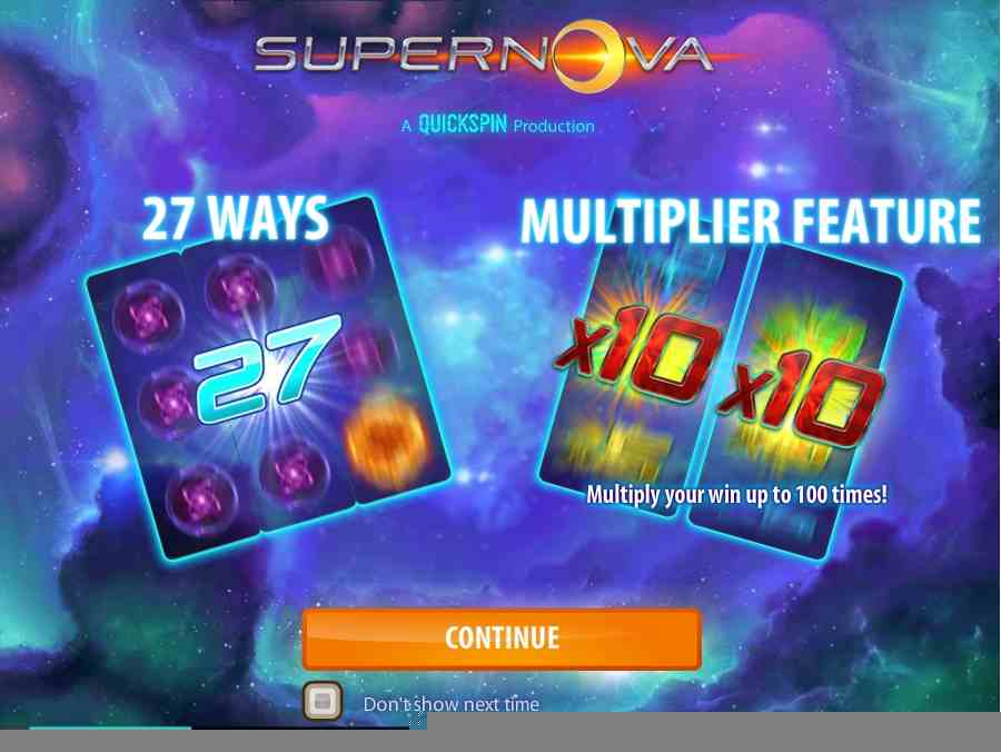 Supernova Splash Screen