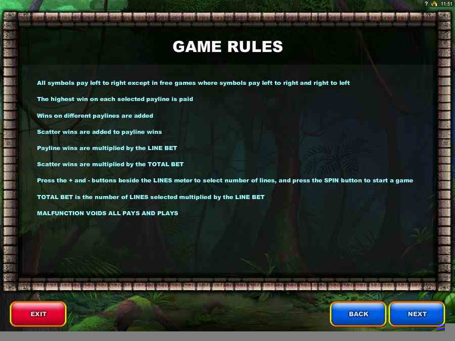 The Jungle II Game Rules