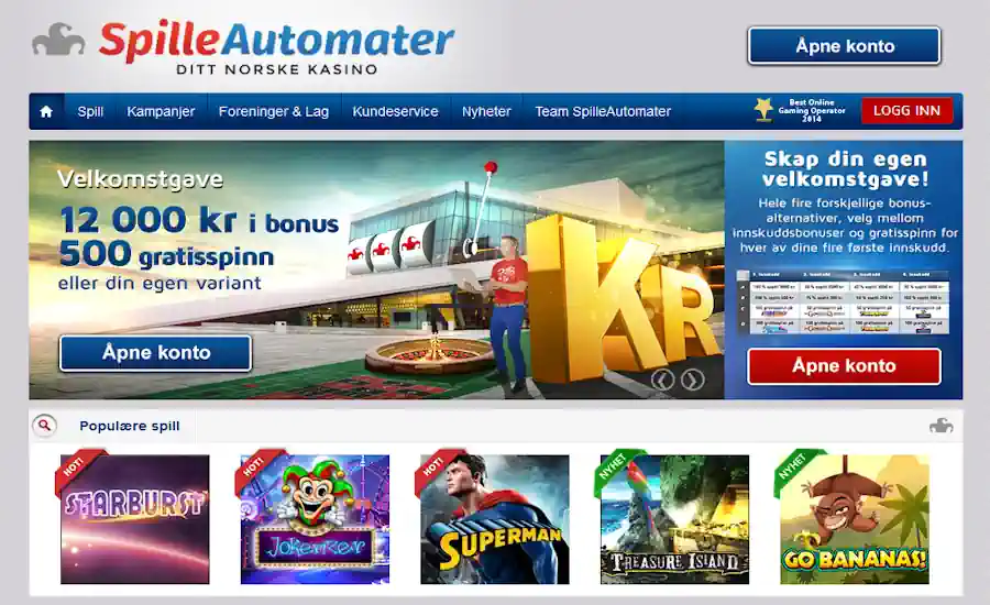 SpilleAutomater Casino Screenshot