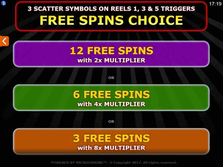 Free Spins Choice