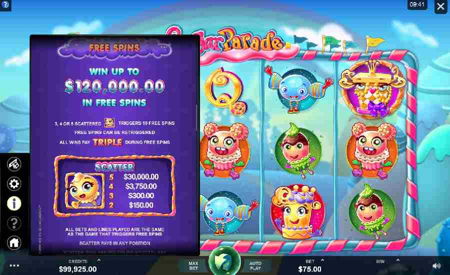 Sugar Parade Free Spins Feature