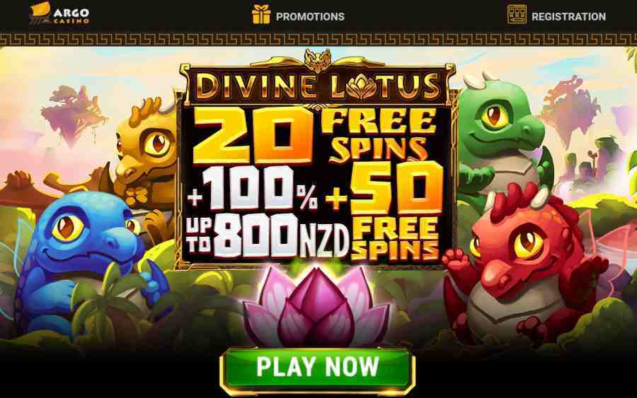 Argo Casino Divine Lotus Bonus Spins