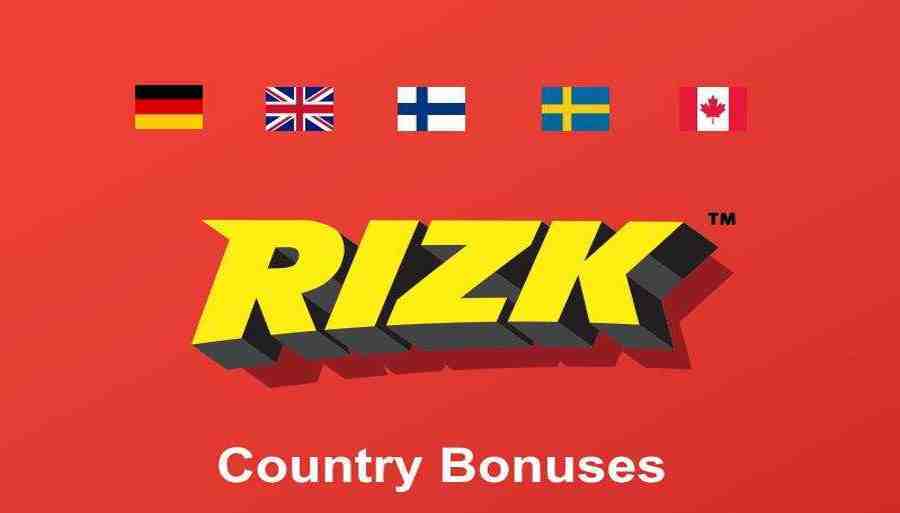 Rizk Casino Welcome Bonus Offer By Country