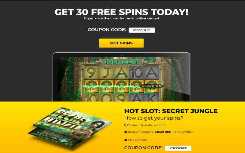 Slotastic Exclusive Free Spins bonus