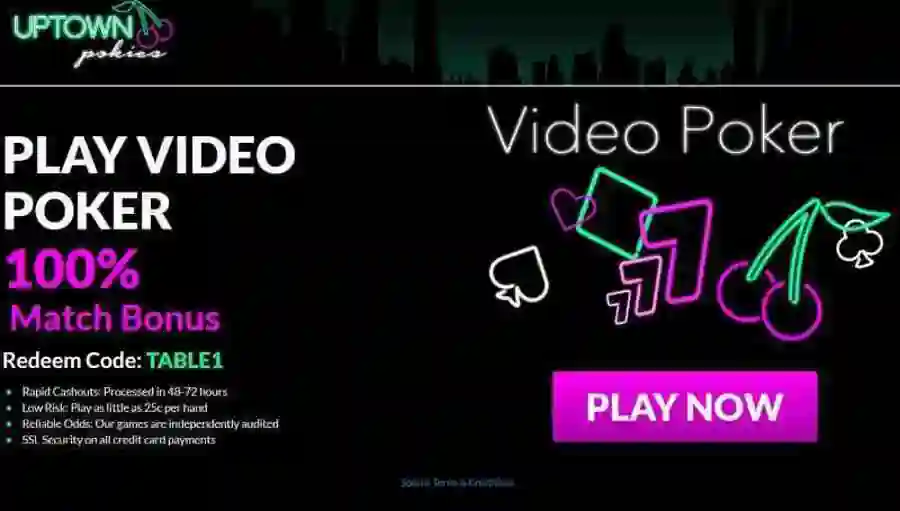 Uptown Pokies Casino Video Poker Bonus