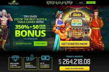 Raging Bull Casino STARTER350 bonus code