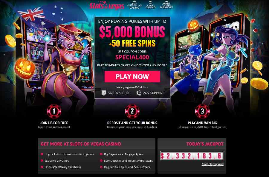 Slots Of Vegas Free Spins Bonus code SPECIAL400