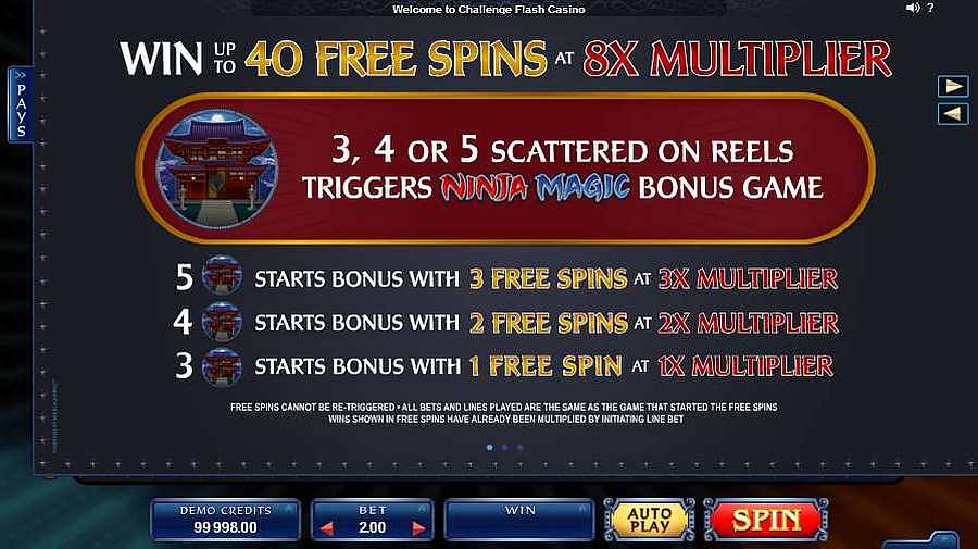Ninja Magic Free Spins Feature