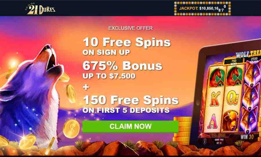 21Dukes Casino Mobile Wolf Bonus Spins