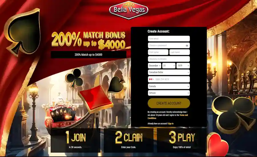 Bella Vegas Casino Screenshot 