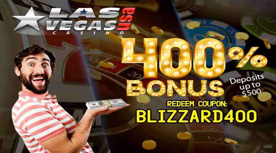 Las Vegas USA bonus code BLIZZARD400