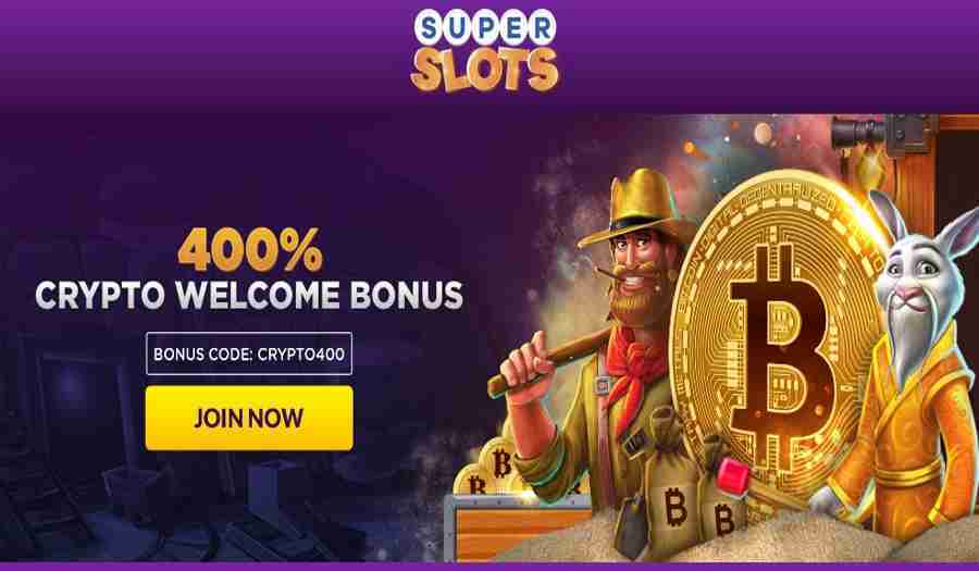 Super Slots Casino Crypto Welcome Bonus
