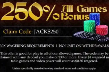 Captain Jack Casino All Games Bonus