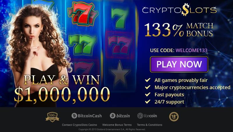 crypto slots bonus code